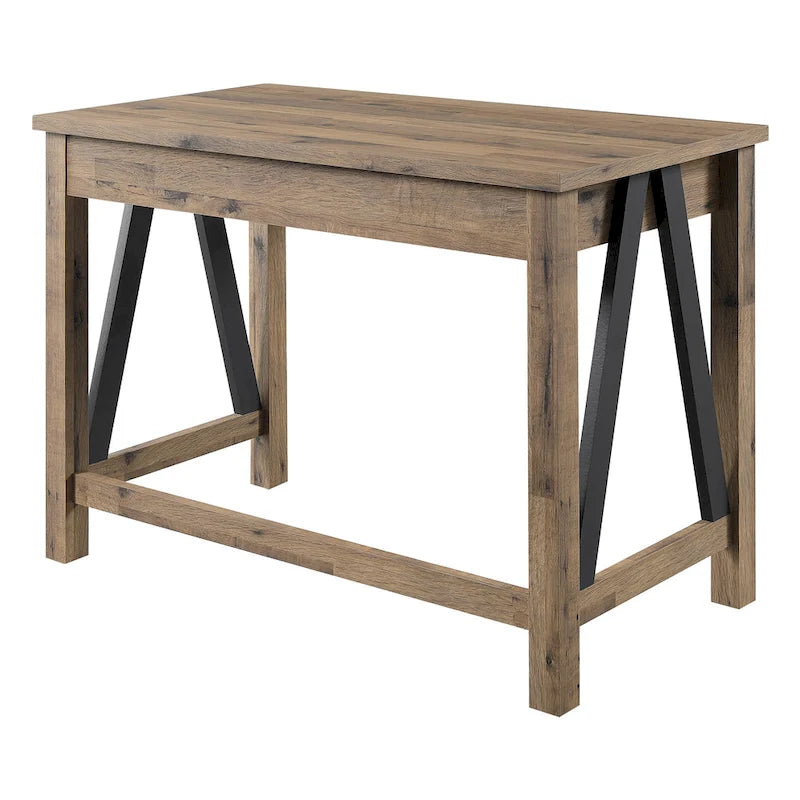 Salvage Oak Writing Desk with Drawer