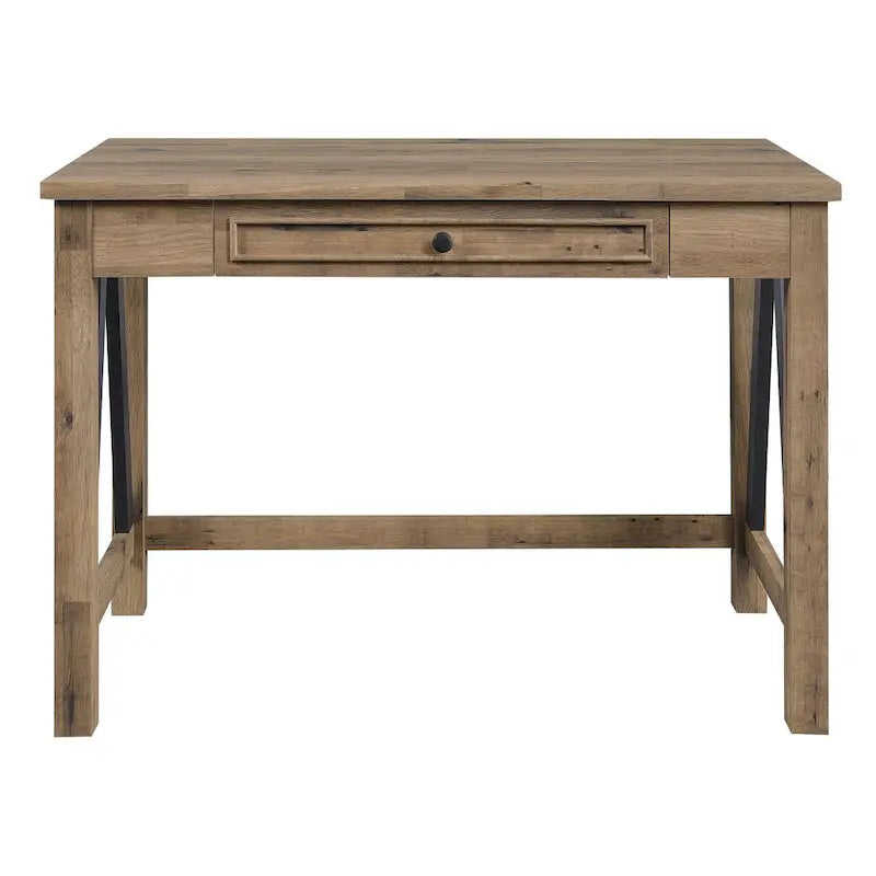 Salvage Oak Writing Desk with Drawer