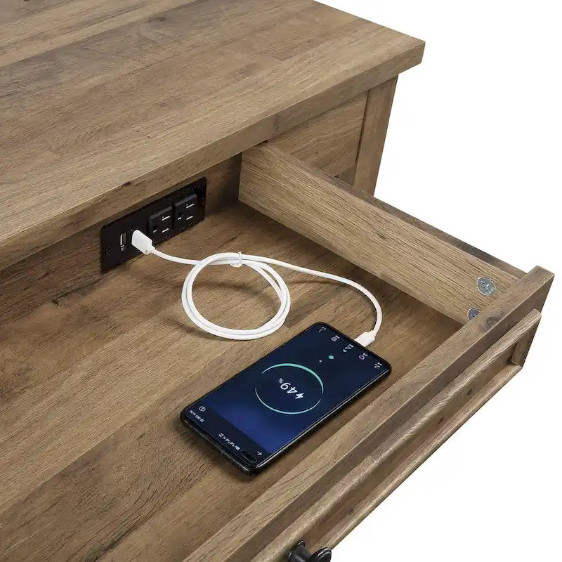 Salvage Oak Writing Desk with Drawer