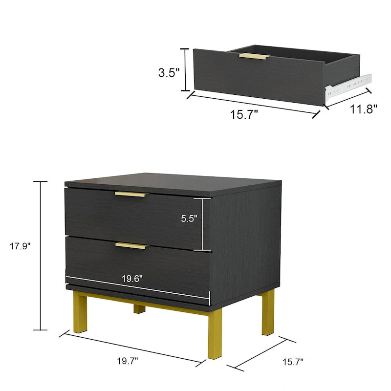 2-Drawer Nightstand