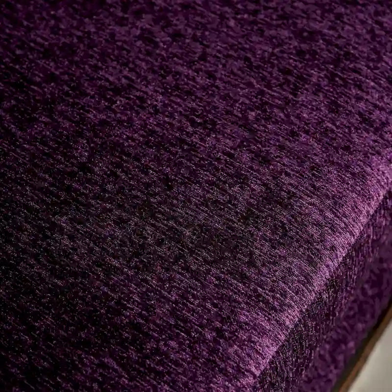 Traditional Purple Chenille Rolled Arms Loveseat
