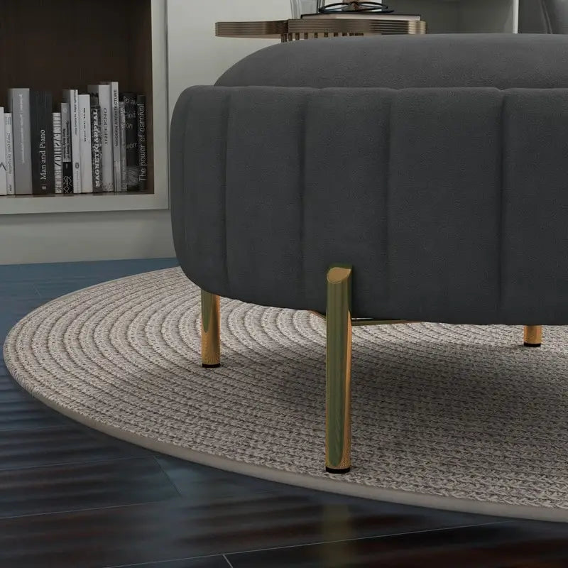 Contemporary Tufted Velvet Swivel Club Chair with Ottoman