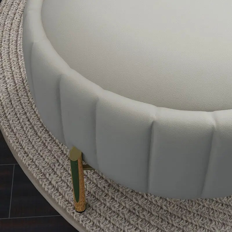 Contemporary Tufted Velvet Swivel Club Chair with Ottoman