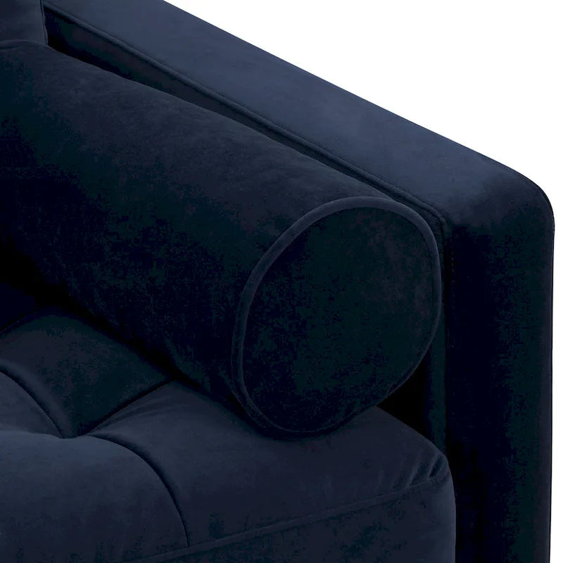 Fabric Lounge Chair with Walnut Wood Legs