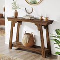 2-Tier Narrow Entryway Console Table with Storage Shelf