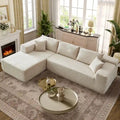 Long Plush No-Assembly Required Chaise Lounge Sofa