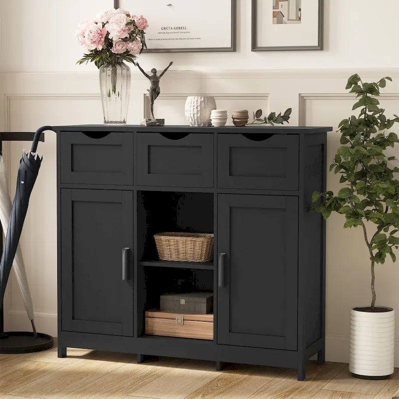 Modern Buffet Sideboard Cabinet with Doors and Drawers