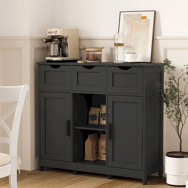 Modern Buffet Sideboard Cabinet with Doors and Drawers