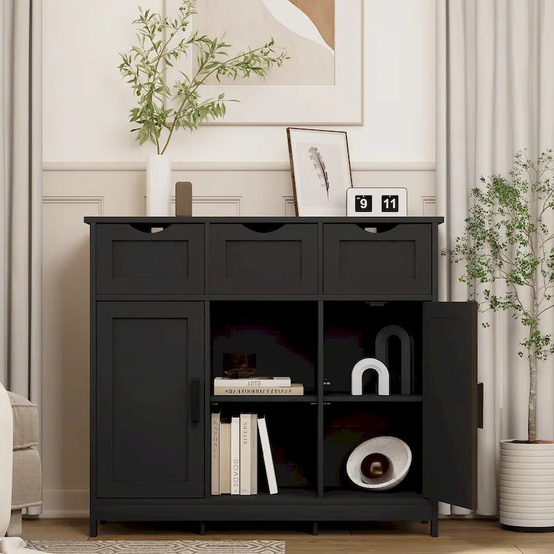 Modern Buffet Sideboard Cabinet with Doors and Drawers