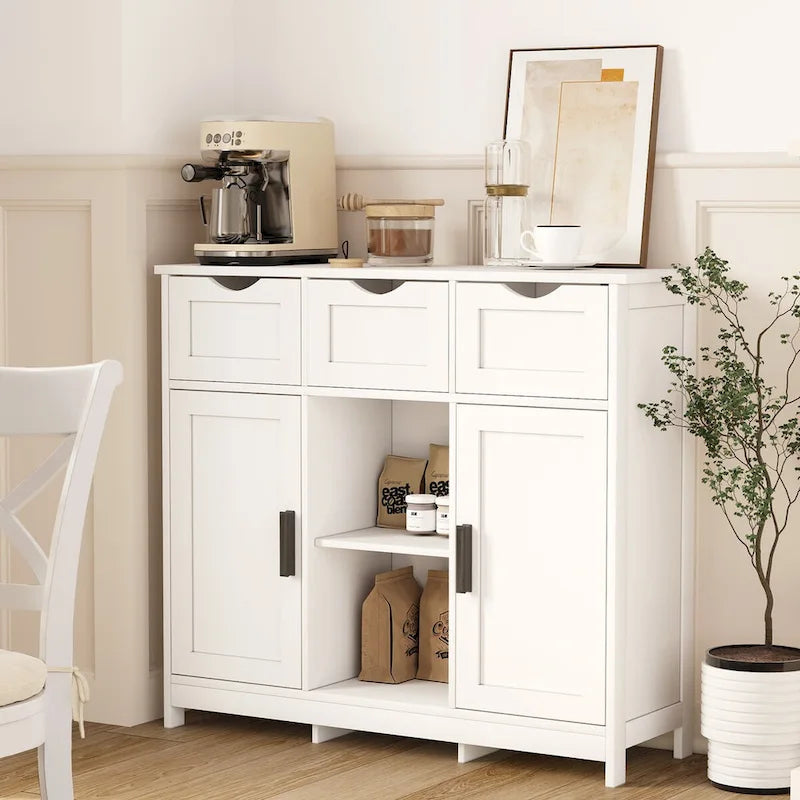 Modern Buffet Sideboard Cabinet with Doors and Drawers